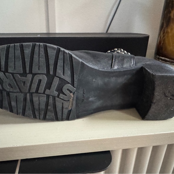 Stuart Weitzmann studded biker boots - Picture 8 of 9